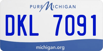 MI license plate DKL7091