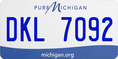 MI license plate DKL7092