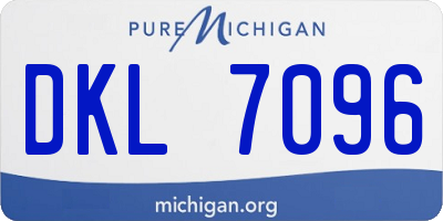 MI license plate DKL7096