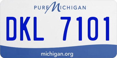 MI license plate DKL7101