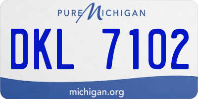 MI license plate DKL7102