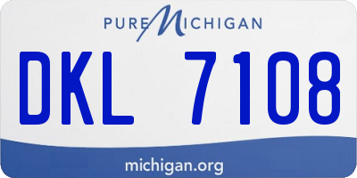 MI license plate DKL7108