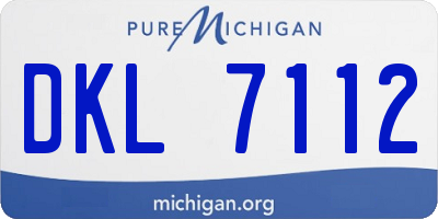 MI license plate DKL7112