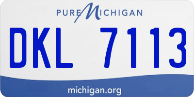 MI license plate DKL7113