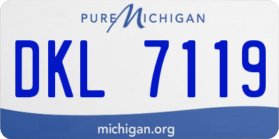 MI license plate DKL7119