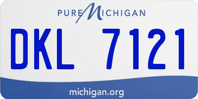 MI license plate DKL7121
