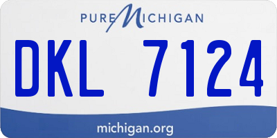 MI license plate DKL7124