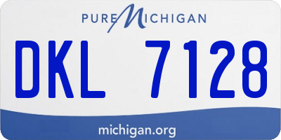 MI license plate DKL7128