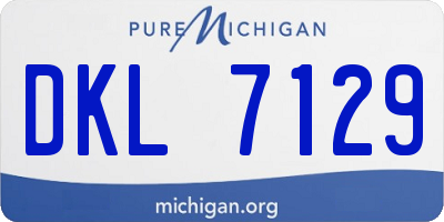 MI license plate DKL7129
