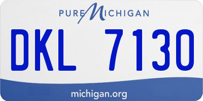 MI license plate DKL7130