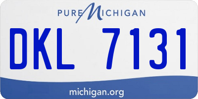 MI license plate DKL7131