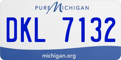 MI license plate DKL7132