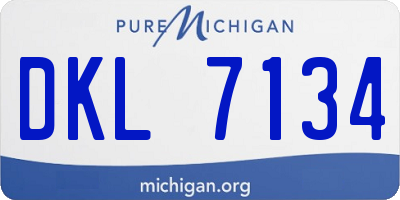MI license plate DKL7134