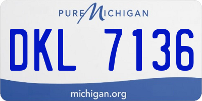 MI license plate DKL7136