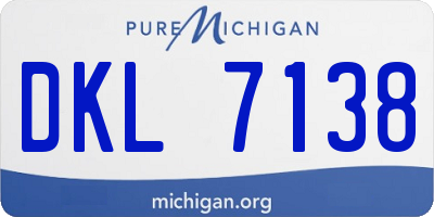 MI license plate DKL7138
