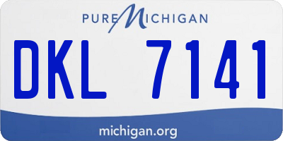 MI license plate DKL7141