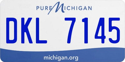 MI license plate DKL7145