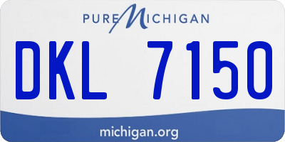 MI license plate DKL7150