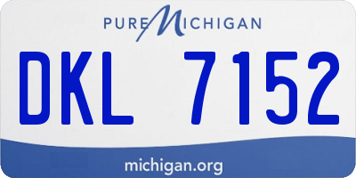 MI license plate DKL7152