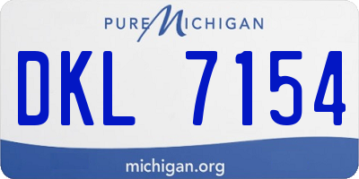 MI license plate DKL7154