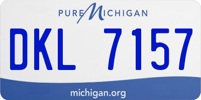 MI license plate DKL7157