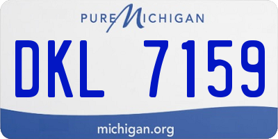 MI license plate DKL7159