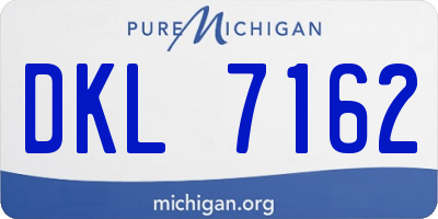 MI license plate DKL7162