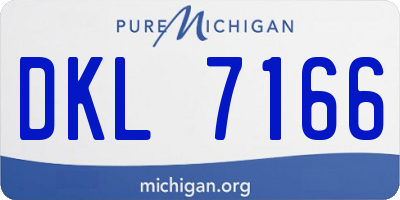 MI license plate DKL7166