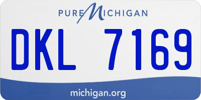 MI license plate DKL7169
