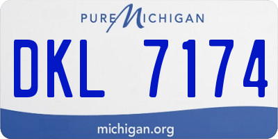 MI license plate DKL7174