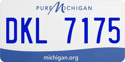 MI license plate DKL7175