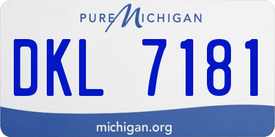 MI license plate DKL7181