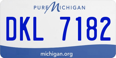 MI license plate DKL7182