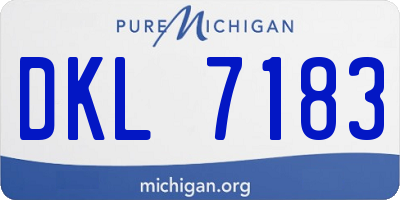 MI license plate DKL7183