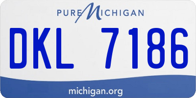 MI license plate DKL7186
