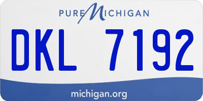 MI license plate DKL7192