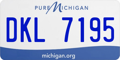 MI license plate DKL7195