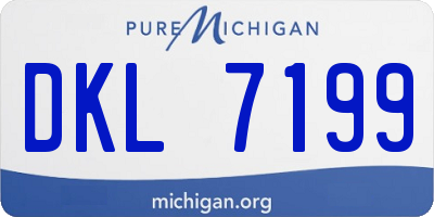 MI license plate DKL7199