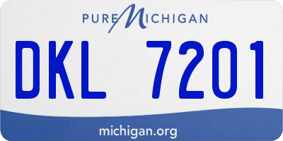 MI license plate DKL7201