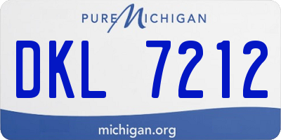 MI license plate DKL7212