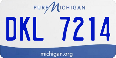 MI license plate DKL7214