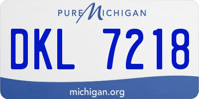 MI license plate DKL7218