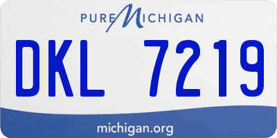 MI license plate DKL7219