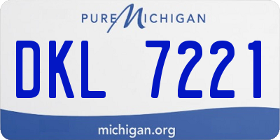 MI license plate DKL7221