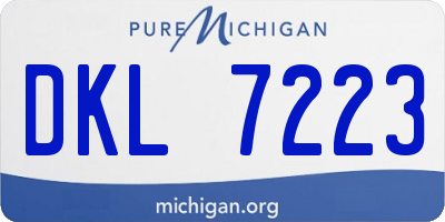 MI license plate DKL7223