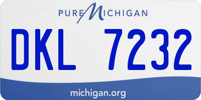 MI license plate DKL7232