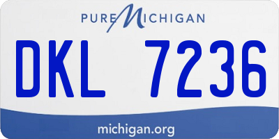 MI license plate DKL7236
