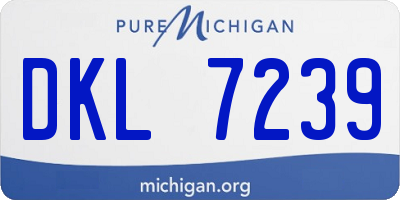 MI license plate DKL7239