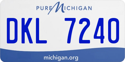 MI license plate DKL7240