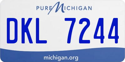 MI license plate DKL7244